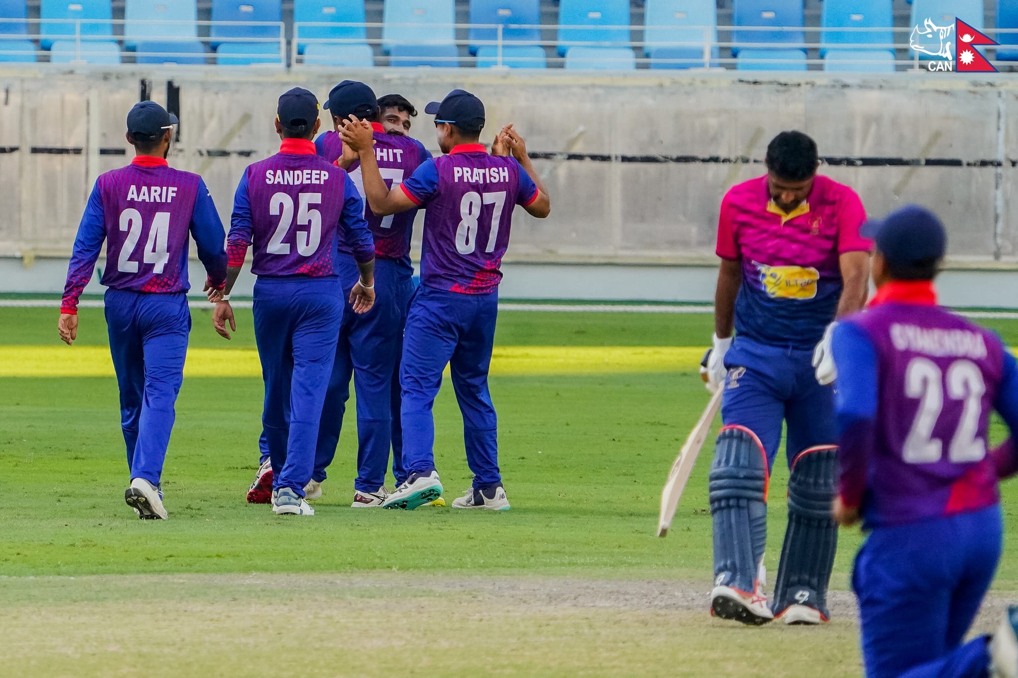 युएइलाई पाखा लगाउँदै नेपाल विश्वकप छनोटमा प्रवेश, डकवर्थ लेविसका आधारमा जित