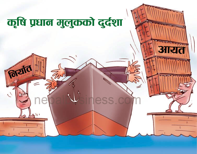 नेपालबाट हुने निर्यातको अवस्था