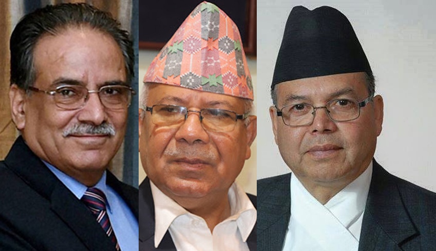 प्रचण्ड, माधव र खनालबीच बैठक : एमसीसीबारे साझा धारणा बनाउने प्रयास