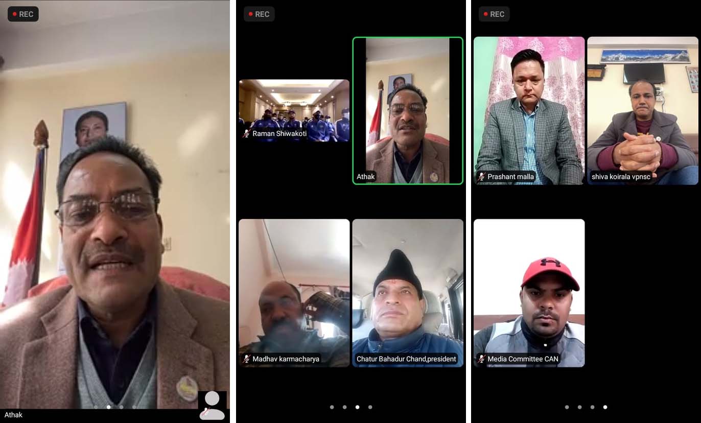 ओमान जाने क्रिकेट टिमललाई भर्चुअल बिदाई 