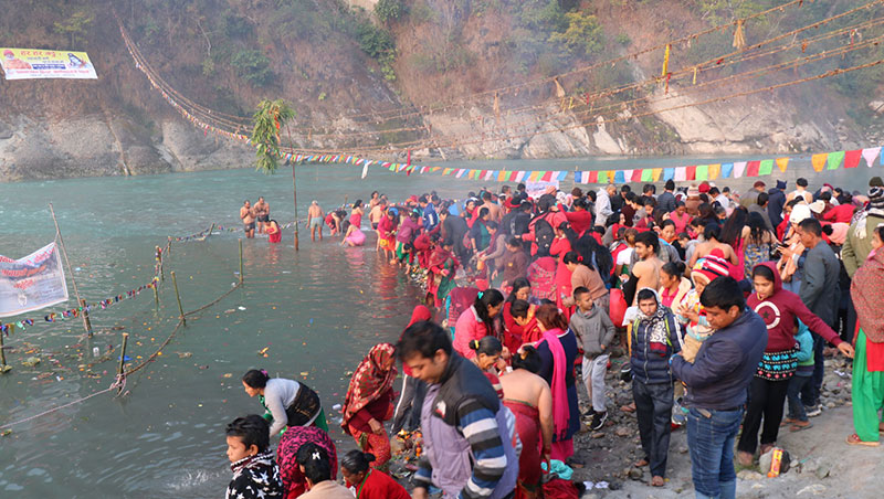 देवघाटधाममा माघे सङ्क्रान्ति मेलाको तयारी 