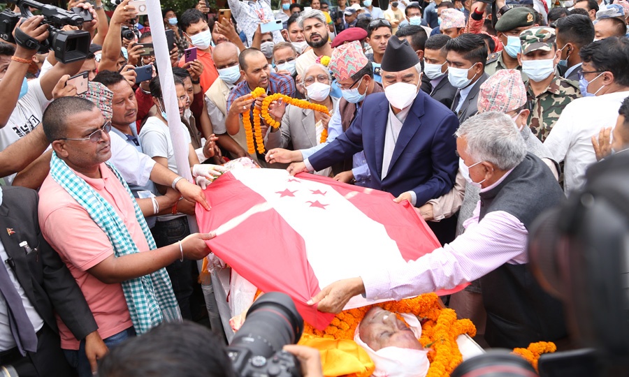 समाजवादी चिन्तक गिरीको अन्त्येष्टि