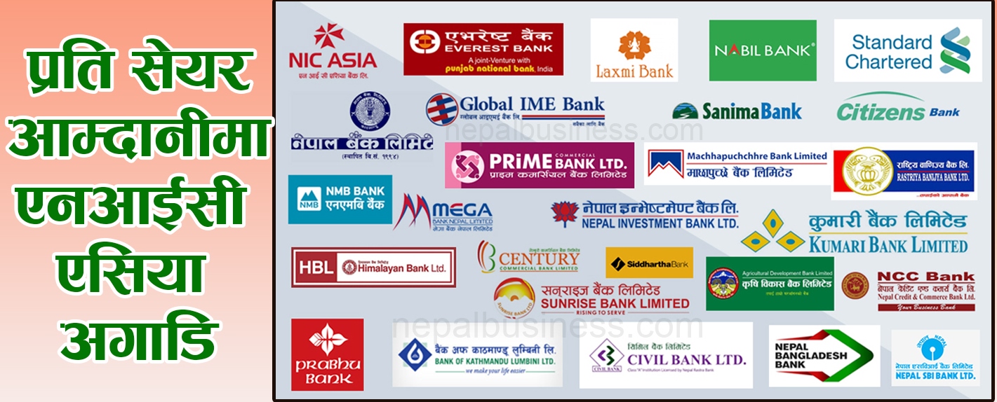 प्रतिसेयर आम्दानीमा एनआइसी अगाडि