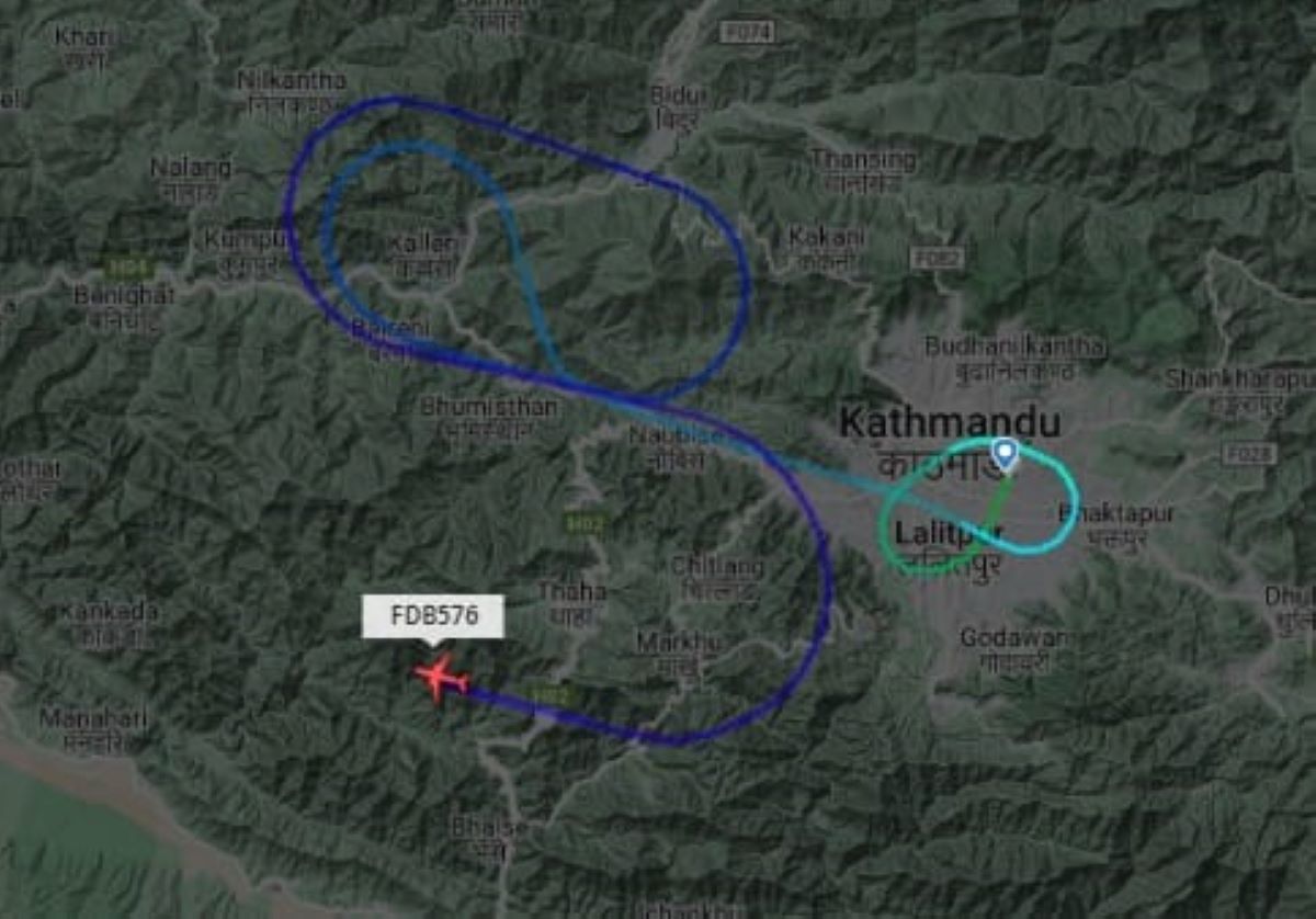 काठमाडौँबाट दुबईको लागि उडेको जहाजको इन्जिनमा समस्या, प्लेनमा आगो देखियो 