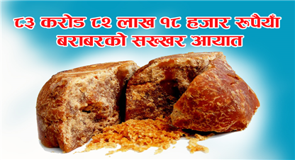 ५ महिनामा ८३ करोड ८२ लाख भन्दा बढीको सख्खर आयात 