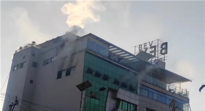 बानेश्वरको इन्द्रेणी कप्लेक्समा  आगलागी, तीन करोडबढी क्षति 