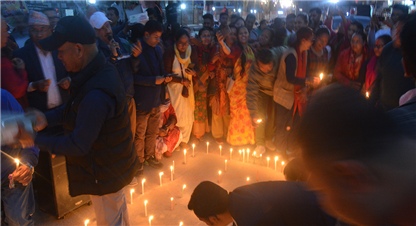 नवनिर्वाचित राष्ट्रपतिको गृह जिल्लामा दीप प्रज्ज्वलन