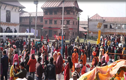 बिहान ११ बजेसम्म पशुपतिनाथमा करिव ३ लाख भक्तजनले गरे दर्शन