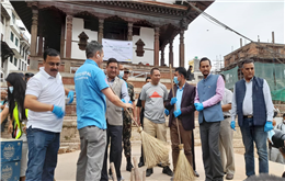 हनुमानढोका दरबार स्क्वायर क्षेत्रदेखि ठेमेलसम्म सरसफाई